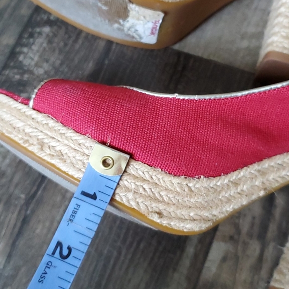 Tahari Barb Peep-Toe Canvas Heeled Espadrilles - Picture 7 of 9